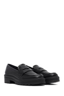 Kadın Siyah Kalın Tabanlı Maskülen Loafer | Derimod Kadın Siyah Kalın Tabanlı Maskülen Loafer | Derimod