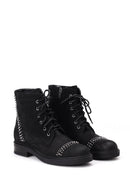Women's Suede Studded Detailed Boots | Derimod Women's Suede Studded Detailed Boots | Derimod