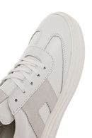 Kadın Beyaz Bağcıklı Kalın Tabanlı Deri Sneaker | Derimod Kadın Beyaz Bağcıklı Kalın Tabanlı Deri Sneaker | Derimod