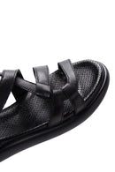 Women's Black Ankle Strap Leather Sandals | Derimod Women's Black Ankle Strap Leather Sandals | Derimod