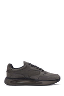 Erkek Gri Nubuk Deri Sneaker | Derimod Erkek Gri Nubuk Deri Sneaker | Derimod