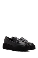 Women's Black Buckle Detailed Masculine Loafer | Derimod Women's Black Buckle Detailed Masculine Loafer | Derimod