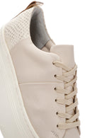 Women's Beige Thick Sole Lace Up Leather Sneaker | Derimod Women's Beige Thick Sole Lace Up Leather Sneaker | Derimod