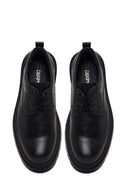 Men's Black Lace-Up Thick-Soled Leather Casual Shoe | Derimod Men's Black Lace-Up Thick-Soled Leather Casual Shoe | Derimod