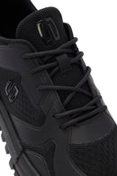 Derimod Zero Men's Black Lace Up Fabric Sneaker | Derimod Derimod Zero Men's Black Lace Up Fabric Sneaker | Derimod