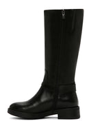 Women's Black Zippered Leather Boots | Derimod Women's Black Zippered Leather Boots | Derimod