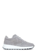 Women's Anthracite Suede Leather Sneaker | Derimod Women's Anthracite Suede Leather Sneaker | Derimod