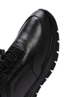 Erkek Siyah Bağcıklı Deri Casual Sneaker | Derimod Erkek Siyah Bağcıklı Deri Casual Sneaker | Derimod