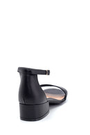 Women's Short Heeled Leather Sandals | Derimod Women's Short Heeled Leather Sandals | Derimod