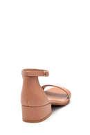 Women's Short Heeled Leather Sandals | Derimod Women's Short Heeled Leather Sandals | Derimod