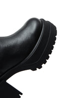 Women's Black Leather Heeled Chelsea Boots | Derimod Women's Black Leather Heeled Chelsea Boots | Derimod