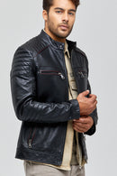 Jerebko Men's Leather Jacket | Derimod Jerebko Men's Leather Jacket | Derimod