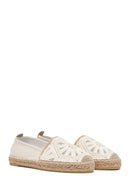 Kadın Krem Desenli Espadril | Derimod Kadın Krem Desenli Espadril | Derimod