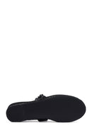 Woman Black Netted Buckled Ballerinas | Derimod Woman Black Netted Buckled Ballerinas | Derimod