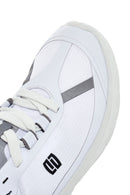 Women's White Lace-Up Thick Soled Sneaker | Derimod Women's White Lace-Up Thick Soled Sneaker | Derimod