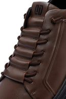 Men's Brown Lace-Up Leather Sneakers | Derimod Men's Brown Lace-Up Leather Sneakers | Derimod
