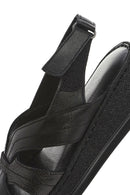 Kadın Siyah Kalın Tabanlı Deri Comfort Sandalet | Derimod Kadın Siyah Kalın Tabanlı Deri Comfort Sandalet | Derimod