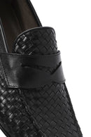Men's Black Braided Leather Classic Loafer | Derimod Men's Black Braided Leather Classic Loafer | Derimod