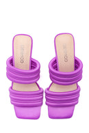 Women's Purple Heeled Slippers | Derimod Women's Purple Heeled Slippers | Derimod