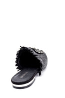 Women's Stone Detailed Straw Slippers | Derimod Women's Stone Detailed Straw Slippers | Derimod
