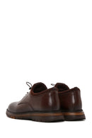 Men's Brown Leather Casual Shoes with Socks | Derimod Men's Brown Leather Casual Shoes with Socks | Derimod