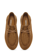Women's Tan Suede Leather Masculine Shoes | Derimod Women's Tan Suede Leather Masculine Shoes | Derimod