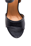 Women's Black Thick Heeled Sandals | Derimod Women's Black Thick Heeled Sandals | Derimod