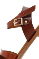 Women's Brown Leather Bodrum Sandals | Derimod Women's Brown Leather Bodrum Sandals | Derimod
