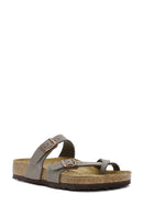 Birkenstock Women's Mink Mayari Bf Flip Flops Nubuck Slippers | Derimod Birkenstock Women's Mink Mayari Bf Flip Flops Nubuck Slippers | Derimod