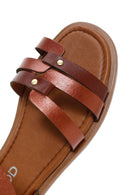 Women's Brown Leather Bodrum Sandals | Derimod Women's Brown Leather Bodrum Sandals | Derimod