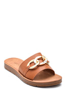 Women's Chain Detailed Slippers | Derimod Women's Chain Detailed Slippers | Derimod