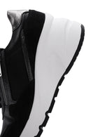 Kadın Siyah Deri Kalın Tabanlı Sneaker | Derimod Kadın Siyah Deri Kalın Tabanlı Sneaker | Derimod