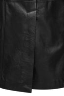 Juliet Women's Black Fur Leather Coat | Derimod Juliet Women's Black Fur Leather Coat | Derimod