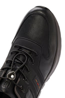 Men's Black Lace-up Leather Sneaker | Derimod Men's Black Lace-up Leather Sneaker | Derimod