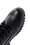 Women's Black Thick Soled Leather Boots | Derimod Women's Black Thick Soled Leather Boots | Derimod