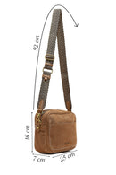 Woman Tan Long-Strap Suede Crossbody Bag | Derimod Woman Tan Long-Strap Suede Crossbody Bag | Derimod