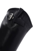 Women's Black Leather Buckle Boots | Derimod Women's Black Leather Buckle Boots | Derimod