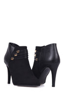 Women's Buckle Patterned Bootie | Derimod Women's Buckle Patterned Bootie | Derimod