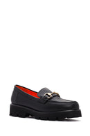 Derimod Flex Kadın Siyah Deri Maskülen Loafer | Derimod Derimod Flex Kadın Siyah Deri Maskülen Loafer | Derimod