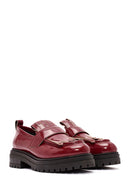 ACBC x Derimod Kadın Bordo Kalın Tabanlı Maskülen Loafer | Derimod ACBC x Derimod Kadın Bordo Kalın Tabanlı Maskülen Loafer | Derimod