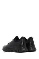 Men's Black Lace-Up Thick-Soled Leather Casual Sneaker | Derimod Men's Black Lace-Up Thick-Soled Leather Casual Sneaker | Derimod