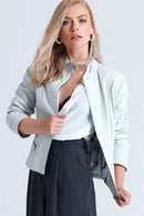 Viola Women's Leather Jacket | Derimod Viola Women's Leather Jacket | Derimod
