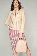 Latinia Women's Leather Jacket | Derimod Latinia Women's Leather Jacket | Derimod