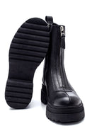 Women's Zippered Leather Boots | Derimod Women's Zippered Leather Boots | Derimod