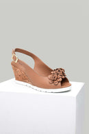 Women's Wedge Heeled Leather Sandals | Derimod Women's Wedge Heeled Leather Sandals | Derimod