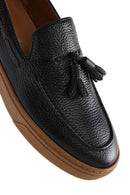 Erkek Siyah Püsküllü Deri Loafer | Derimod Erkek Siyah Püsküllü Deri Loafer | Derimod