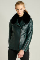 Stella Women's Leather Jacket | Derimod Stella Women's Leather Jacket | Derimod
