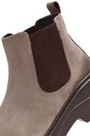 Men's Beige Nubuck Leather Chelsea Boots | Derimod Men's Beige Nubuck Leather Chelsea Boots | Derimod