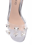Women's Stoned Transparent Slippers | Derimod Women's Stoned Transparent Slippers | Derimod