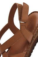 Kadın Taba Deri Comfort Sandalet | Derimod Kadın Taba Deri Comfort Sandalet | Derimod